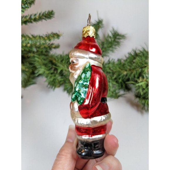 Santa with Tree Retired Old World Christmas Inge Glas Ornament - Picture 4 of 5